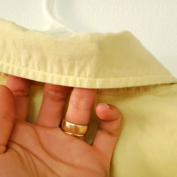 3/$15 Lightweight Linen Blend summer button up shirt sz L - Picture 4 of 5